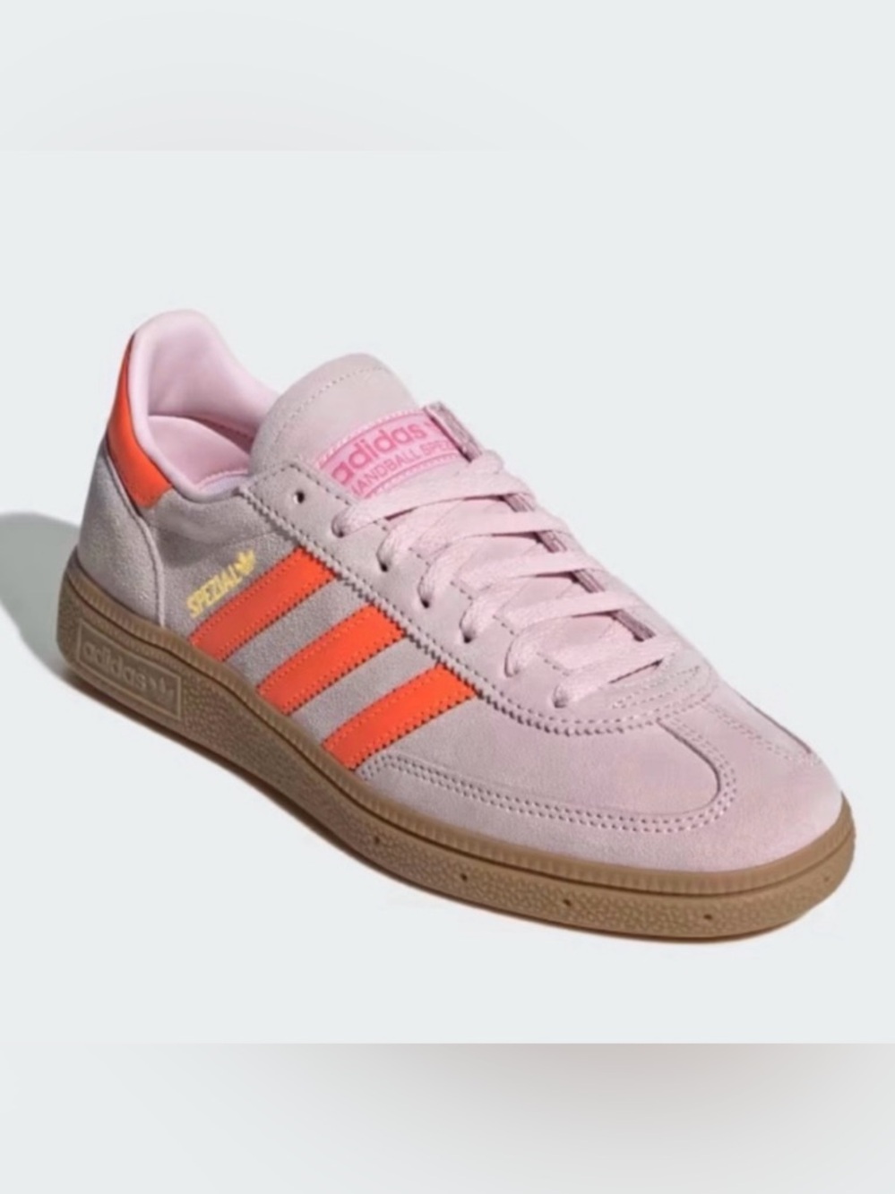 NWT | Adidas Handball Spezial in Clear Pink / Solar Orange / Gum Sole